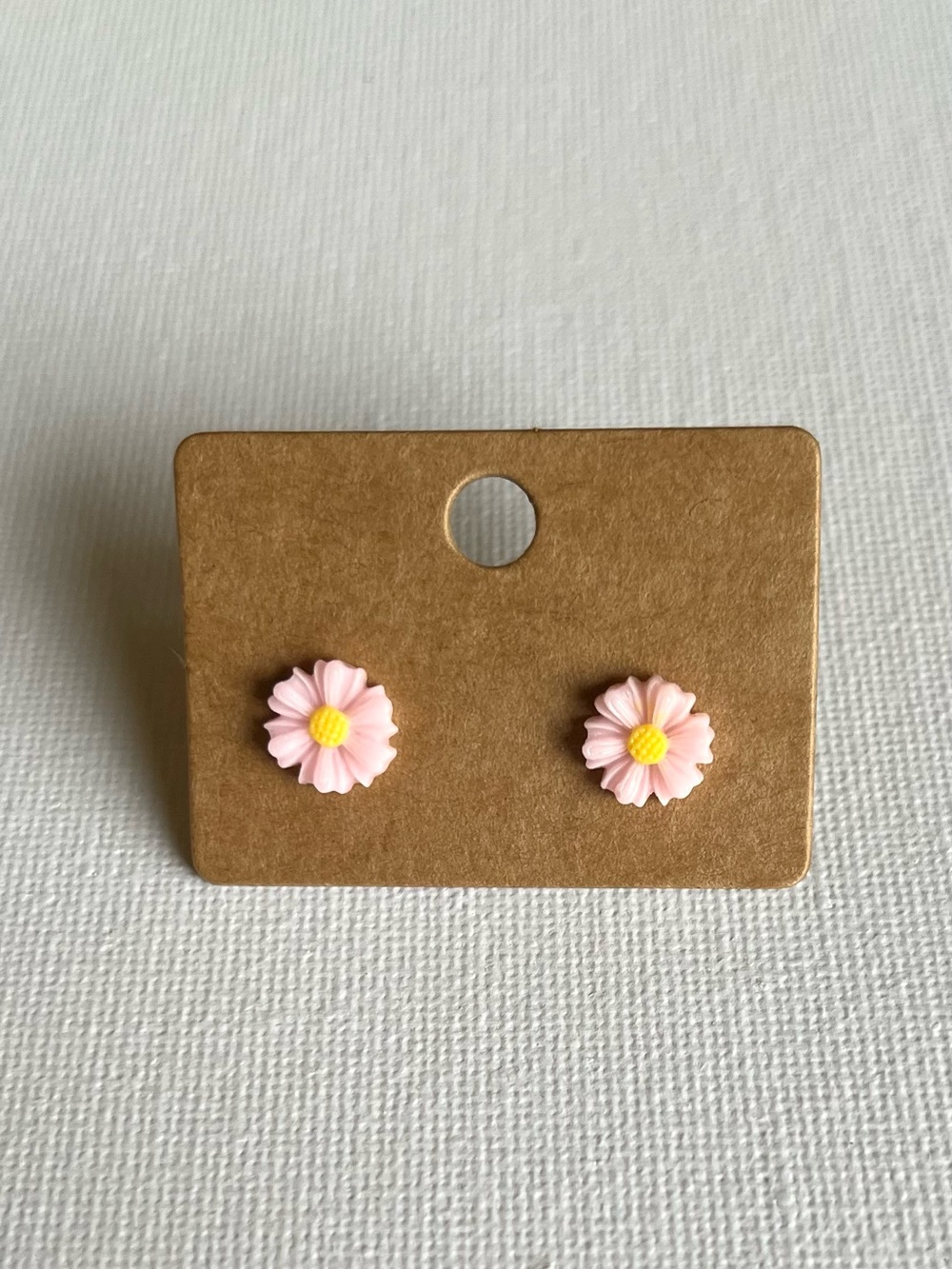 2/$15- Light Pink Gerber Daisy Stud Earrings Handmade
